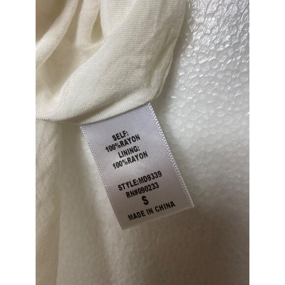 L.A. Hearts White Tiered Mini Dress Tie Straps & Ruffles‎ Size Small Boho Hippie - Picture 4 of 5